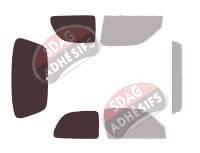 Gabarit vitrage - kit 3/4 arrière - Nissan Micra (2) 3 portes (1992 - 2003) Gabarit vitrage - kit 3/4 arrière - Nissan Micra (2) 3 portes (1992 - 2003)