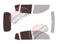 Gabarit vitrage - kit 3/4 arrière - Hyundai i10 (1) 5 portes (2007 - 2014)