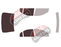 Gabarit vitrage - kit 3/4 arrière - Ford Mondeo (2) Berline 4 portes (2000 - 2007)