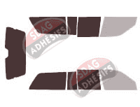 Gabarit vitrage - kit 3/4 arrière - Holden Commodore (2) Wagon Break 5 portes (1988 - 1997)