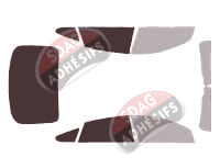 Gabarit vitrage - kit 3/4 arrière - Audi A5 (1) Sportback 5 portes (2009 - 2017)