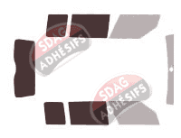 Gabarit vitrage - kit 3/4 arrière - Skoda Yeti 5 portes (2009 - 2017)