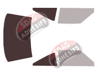 Gabarit vitrage - kit 3/4 arrière - Opel Manta Coupe 2 portes (1975 - 1987)