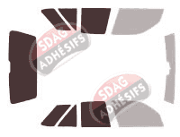Gabarit vitrage - kit 3/4 arrière - Fiat Tipo (2) 5 portes (1988 - 1996)