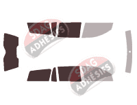 Gabarit vitrage - kit 3/4 arrière - Ford Mondeo (2) Break 5 portes (2000 - 2007)