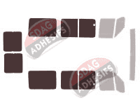 Gabarit vitrage - kit 3/4 arrière - Peugeot Boxer (1) 5 portes (1994 - 2006) Gabarit vitrage - kit 3/4 arrière - Peugeot Boxer (1) 5 portes (1994 - 2006)