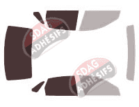 Gabarit vitrage - kit 3/4 arrière - Subaru Impreza (3) Berline 4 portes (2008 - 2013) Gabarit vitrage - kit 3/4 arrière - Subaru Impreza (3) Berline 4 portes (2008 - 2013)