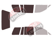 Gabarit vitrage - kit 3/4 arrière - Nissan Prairie 5 portes (1988 - 1998)