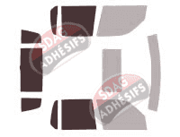 Gabarit vitrage - kit 3/4 arrière - Ford Explorer (3) Sport Trac Pick-up 4 portes (2000 - 2006)