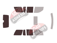 Gabarit vitrage - kit 3/4 arrière - Ford Explorer (3) 5 portes (2001 - 2006)