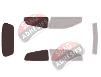 Gabarit vitrage - kit 3/4 arrière - Honda Civic (7) Type-R 3 portes (2001 - 2007) Gabarit vitrage - kit 3/4 arrière - Honda Civic (7) Type-R 3 portes (2001 - 2007)