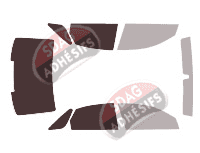 Gabarit vitrage - kit 3/4 arrière - Audi A8 (1) Courte Berline 4 portes (1994 - 2002)