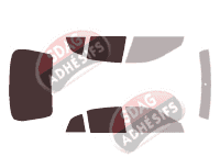 Gabarit vitrage - kit 3/4 arrière - Honda Accord (6) 5 portes (1998 - 2003) Gabarit vitrage - kit 3/4 arrière - Honda Accord (6) 5 portes (1998 - 2003)