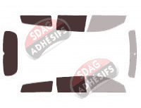 Gabarit vitrage - kit 3/4 arrière - Honda Accord (7) Break 5 portes (2003 - 2008) Gabarit vitrage - kit 3/4 arrière - Honda Accord (7) Break 5 portes (2003 - 2008)