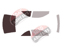 Gabarit vitrage - kit 3/4 arrière - Honda Civic (7) Coupe 2 portes (2001 - 2005) Gabarit vitrage - kit 3/4 arrière - Honda Civic (7) Coupe 2 portes (2001 - 2005)