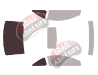 Gabarit vitrage - kit 3/4 arrière - Honda Civic (8) Coupe 2 portes (2005 - 2011) Gabarit vitrage - kit 3/4 arrière - Honda Civic (8) Coupe 2 portes (2005 - 2011)