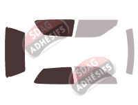 Gabarit vitrage - kit 3/4 arrière - Honda Civic (4) 3 portes (1988 - 1991) Gabarit vitrage - kit 3/4 arrière - Honda Civic (4) 3 portes (1988 - 1991)