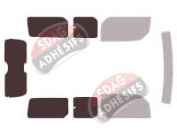 Gabarit vitrage - kit 3/4 arrière - Honda Element 5 portes (2003 - 2012)