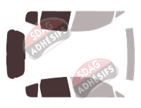 Gabarit vitrage - kit 3/4 arrière - Honda Jazz (1) 5 portes (2002 - 2009)
