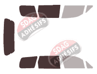 Gabarit vitrage - kit 3/4 arrière - Honda Odyssey (1) 5 portes (1995 - 1998)