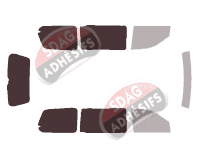 Gabarit vitrage - kit 3/4 arrière - Honda Odyssey (2) 5 portes (1999 - 2004)