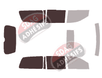 Gabarit vitrage - kit 3/4 arrière - Honda Odyssey (3) 5 portes (2004 - 2010)