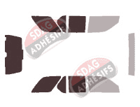 Gabarit vitrage - kit 3/4 arrière - Honda Passport (2) 5 portes (1998 - 2005)