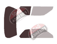 Gabarit vitrage - kit 3/4 arrière - Honda Prelude (3) Coupe 2 portes (1988 - 1992) Gabarit vitrage - kit 3/4 arrière - Honda Prelude (3) Coupe 2 portes (1988 - 1992)