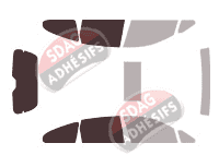 Gabarit vitrage - kit 3/4 arrière - Honda Stream 5 portes (2001 - 2006) Gabarit vitrage - kit 3/4 arrière - Honda Stream 5 portes (2001 - 2006)