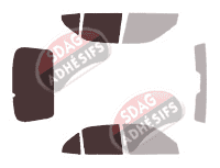 Gabarit vitrage - kit 3/4 arrière - Hyundai Accent (2) 5 portes (2000 - 2006)