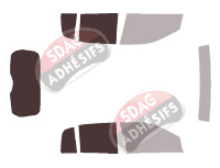 Gabarit vitrage - kit 3/4 arrière - Hyundai Getz 5 portes (2002 - 2009)