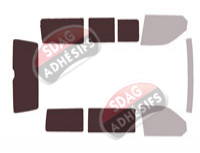 Gabarit vitrage - kit 3/4 arrière - Volkswagen Transporter T6 California (6) Avec Store Extérieur Integré 4 portes (depuis 2015) Gabarit vitrage - kit 3/4 arrière - Volkswagen Transporter T6 California (6) Avec Store Extérieur Integré 4 portes (depuis 2015)