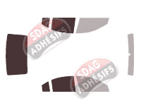 Gabarit vitrage - kit 3/4 arrière - Hyundai Accent (3) Berline 4 portes (2006 - 2011)