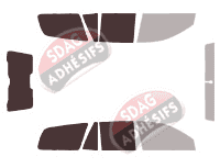 Gabarit vitrage - kit 3/4 arrière - Isuzu Axiom 5 portes (2002 - 2004)