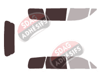 Gabarit vitrage - kit 3/4 arrière - Isuzu Oasis 5 portes (1995 - 1998)