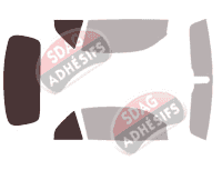 Gabarit vitrage - kit 3/4 arrière - Jaguar XK Cabriolet 2 portes (1997 - 2006)