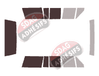 Gabarit vitrage - kit 3/4 arrière - Jeep Cherokee (2) 5 portes (1984 - 2001)