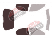 Gabarit vitrage - kit 3/4 arrière - Alfa Romeo 156 Berline 4 portes (1997 - 2006)