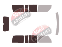 Gabarit vitrage - kit 3/4 arrière - Jeep Commander 5 portes (2005 - 2011)