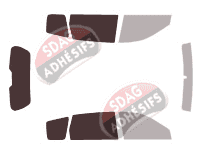 Gabarit vitrage - kit 3/4 arrière - Kia Carens (1) 5 portes (2002 - 2006) Gabarit vitrage - kit 3/4 arrière - Kia Carens (1) 5 portes (2002 - 2006)