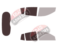 Gabarit vitrage - kit 3/4 arrière - Kia Picanto (1) 5 portes (2004 - 2011)