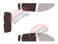 Gabarit vitrage - kit 3/4 arrière - Kia Spectra (2) 5 portes (2005 - 2009)