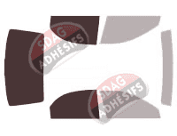 Gabarit vitrage - kit 3/4 arrière - Kia Spectra (2) Berline 4 portes (2005 - 2009)