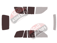 Gabarit vitrage - kit 3/4 arrière - Kia Sportage (1) 5 portes (1994 - 2004)