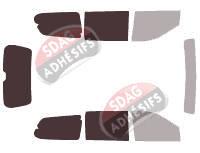 Gabarit vitrage - kit 3/4 arrière - Kia Sedona (2) 5 portes (2006 - 2014)