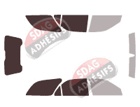 Gabarit vitrage - kit 3/4 arrière - Lancia Lybra Break 5 portes (1998 - 2005) Gabarit vitrage - kit 3/4 arrière - Lancia Lybra Break 5 portes (1998 - 2005)