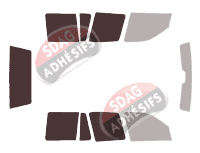 Gabarit vitrage - kit 3/4 arrière - Land Rover Freelander (1) 5 portes (1998 - 2006)