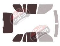 Gabarit vitrage - kit 3/4 arrière - Land Rover Range Rover Sport (1) Sport 5 portes (2005 - 2010)