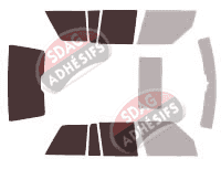Gabarit vitrage - kit 3/4 arrière - Land Rover Range Rover (3) 5 portes (2002 - 2012)