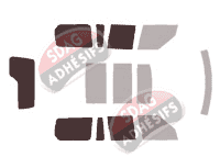 Gabarit vitrage - kit 3/4 arrière - Land Rover LR3 Discovery 5 portes (2004 - 2009)